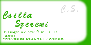 csilla szeremi business card